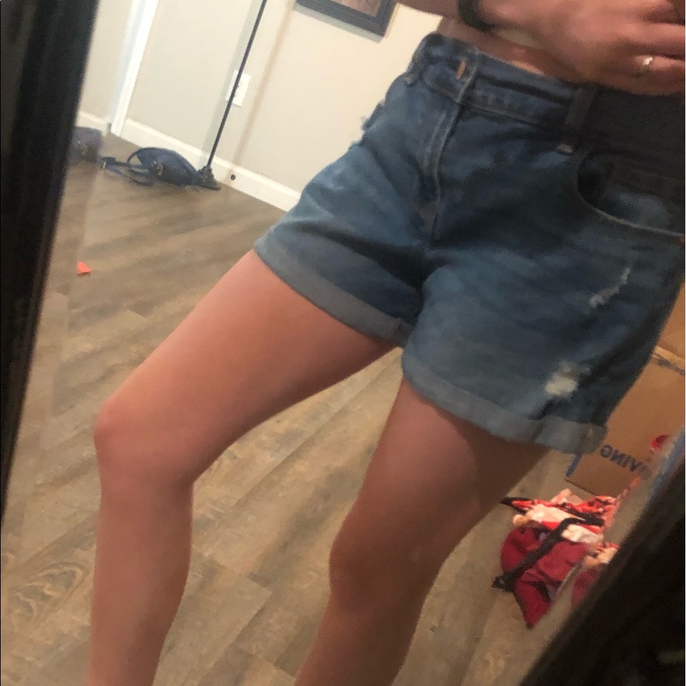 boyfriend jean shorts